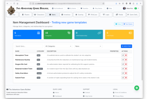 Screenshot showing the various build tools
