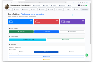 Screenshot showing the various build tools