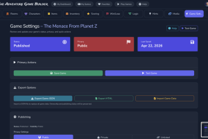 The Adventure Game Builder's new User Interface