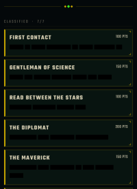 The Menace From Planet Z game play screenshot - In Game Achievements