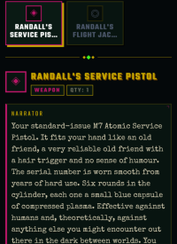 The Menace From Planet Z game play screenshot - Field Kit inventory page