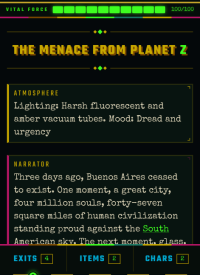 The Menace From Planet Z game play screenshot - Game initialized