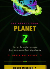 The Menace From Planet Z game play screenshot - Splash Page