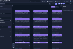 Screenshot showing TAGB's new node canvas based editor.