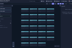 Screenshot showing TAGB's new node canvas based editor.